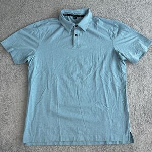 Public Rec Shirt Mens Large Blue Performance Polo Short Sleeve Stretch